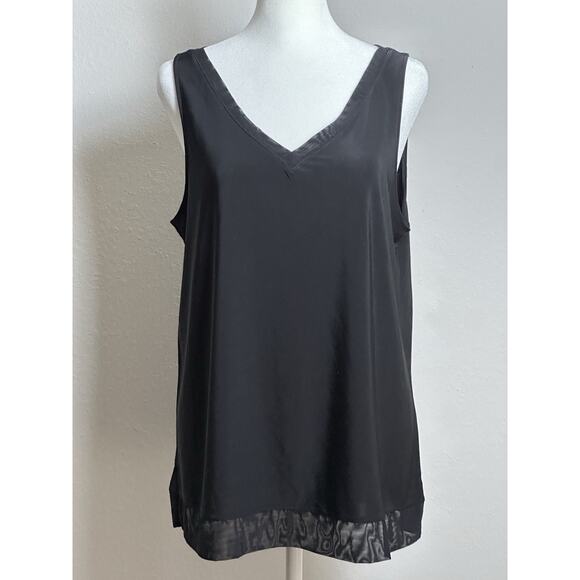 Pajama Top Nottibianche Women’s Black Pajama Top Women’s V Neck Shell Top - Picture 2 of 16